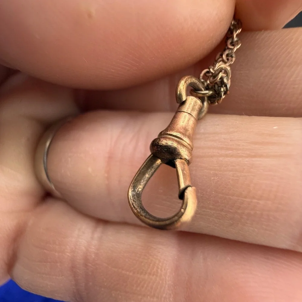 Vintage‎ Gold Filled Watch Chain Fancy Slide 28